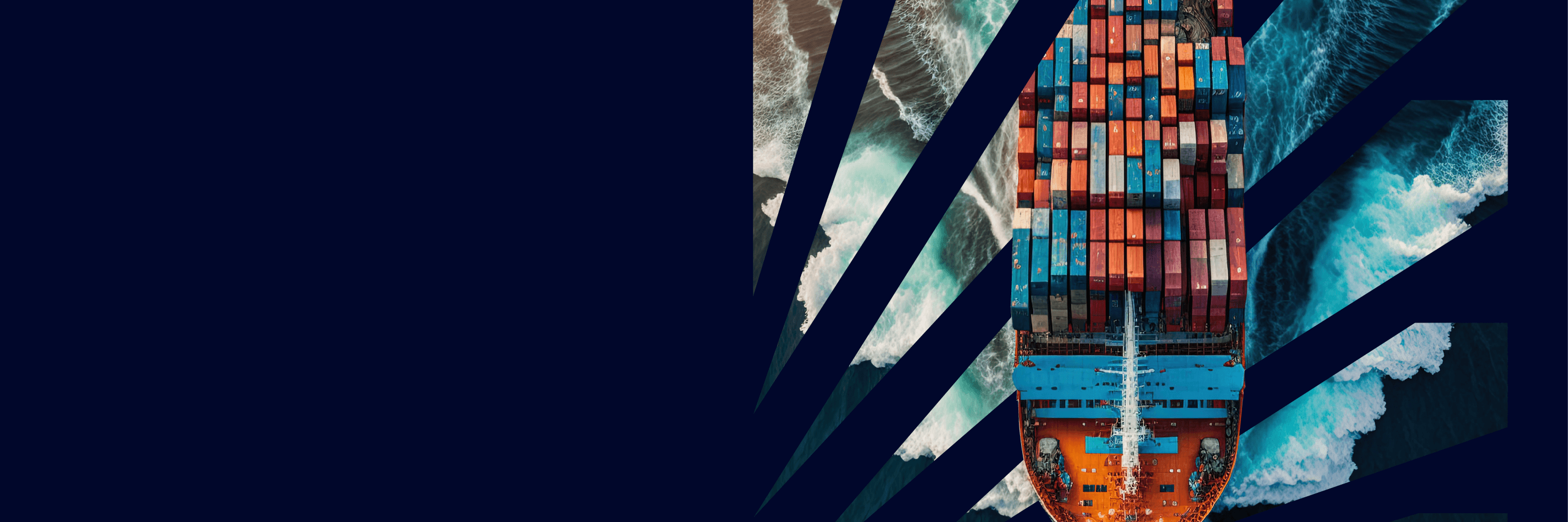 Container ship at sea